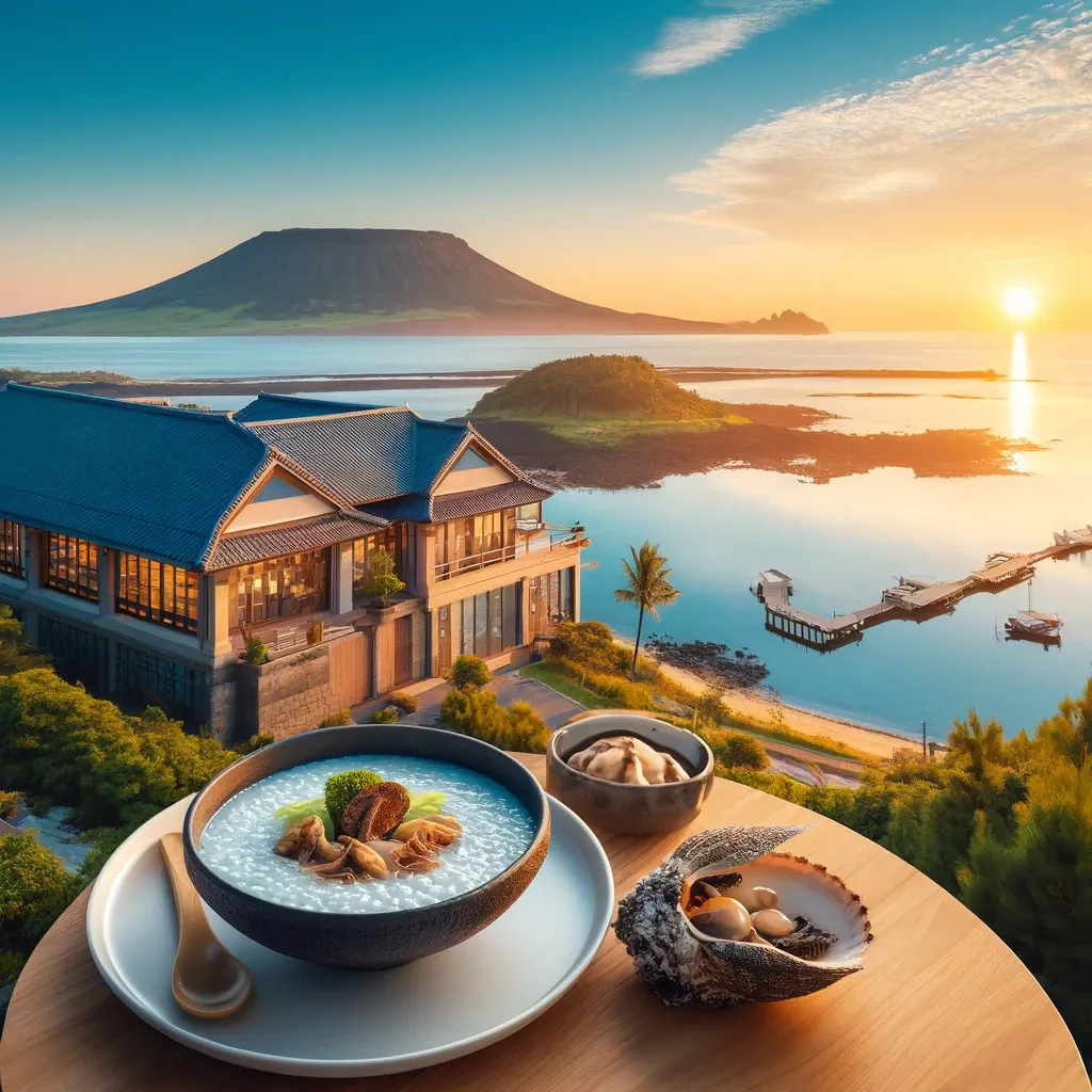 성산일출봉과-푸른-바다를-배경으로-한-제주도-일출-풍경