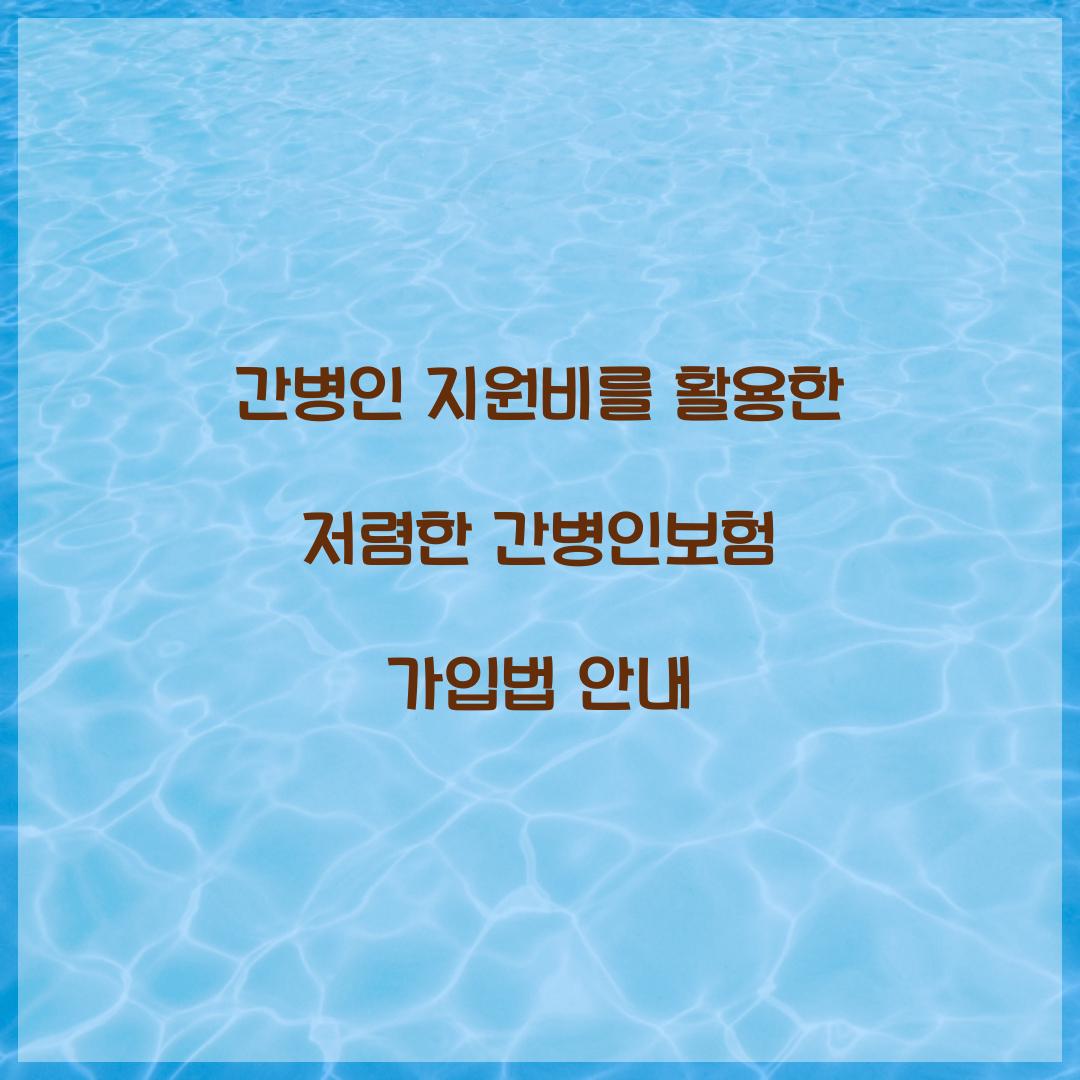 간병인 지원비