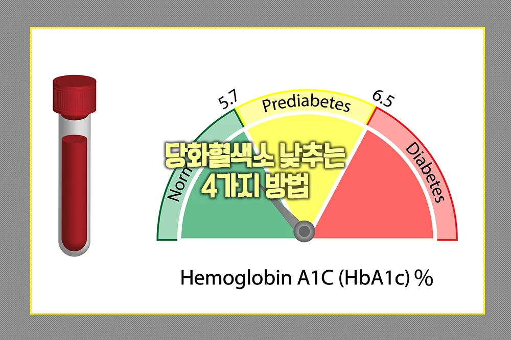 당화혈색소 낮추는 4가지 방법