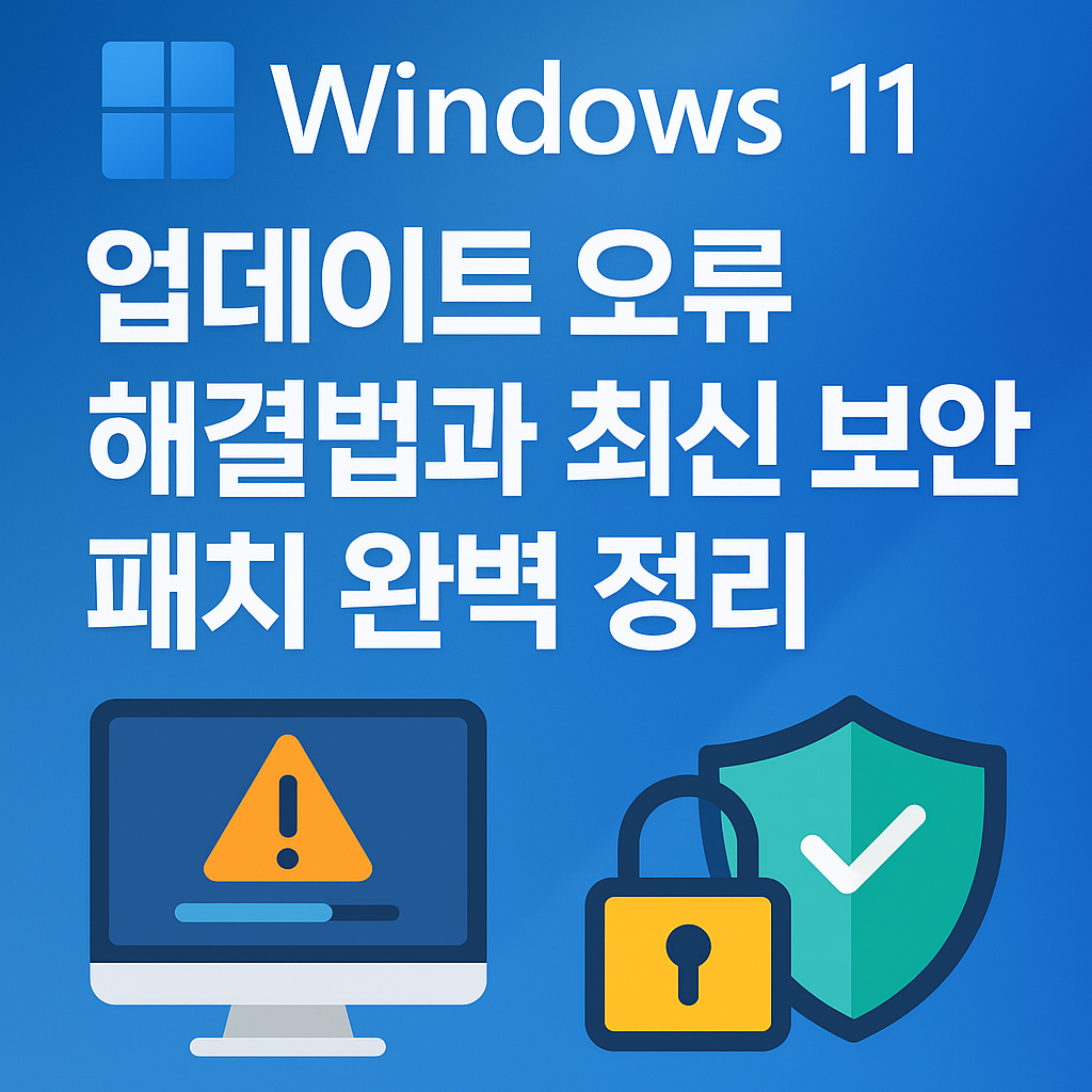 윈도우 11 - 업데이트 오류 해결법과 최신 보안 패치 완벽 정리
