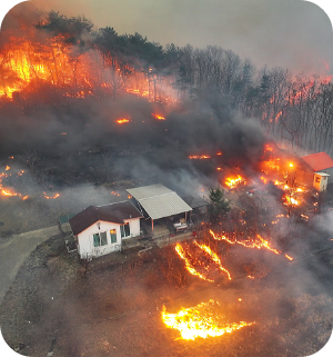 경남 의성군 산불 재해 이미지