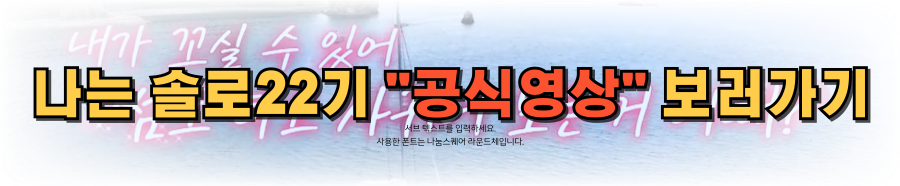 나는솔로 22기 여자 직업 자기소개 돌싱 특집