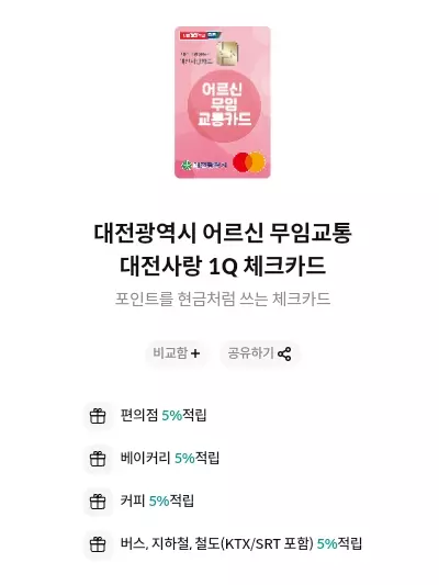 대전+무임교통카드+실물사진