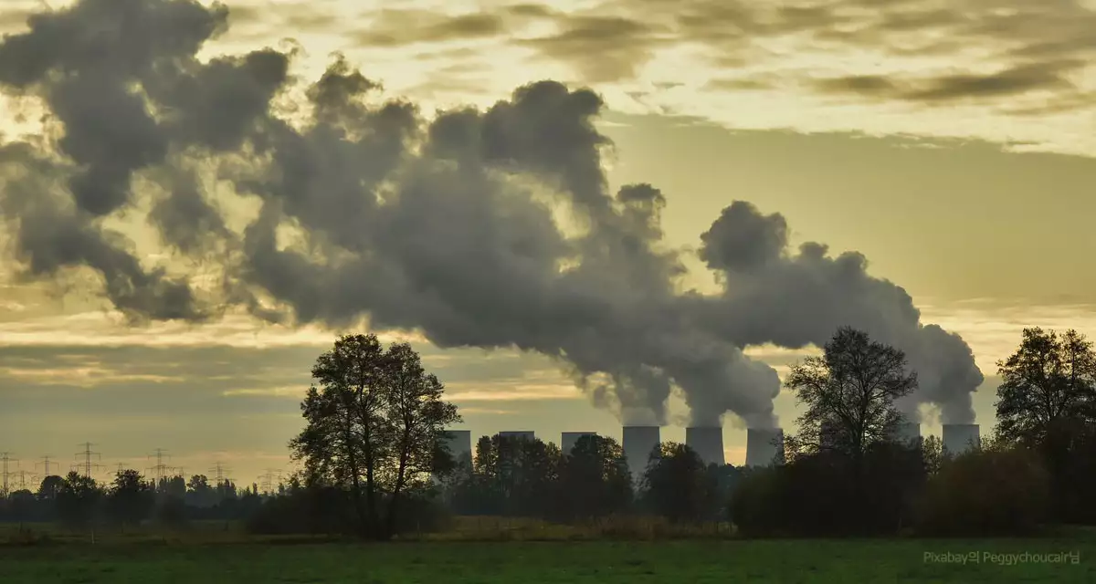 굴뚝의 미세먼지
