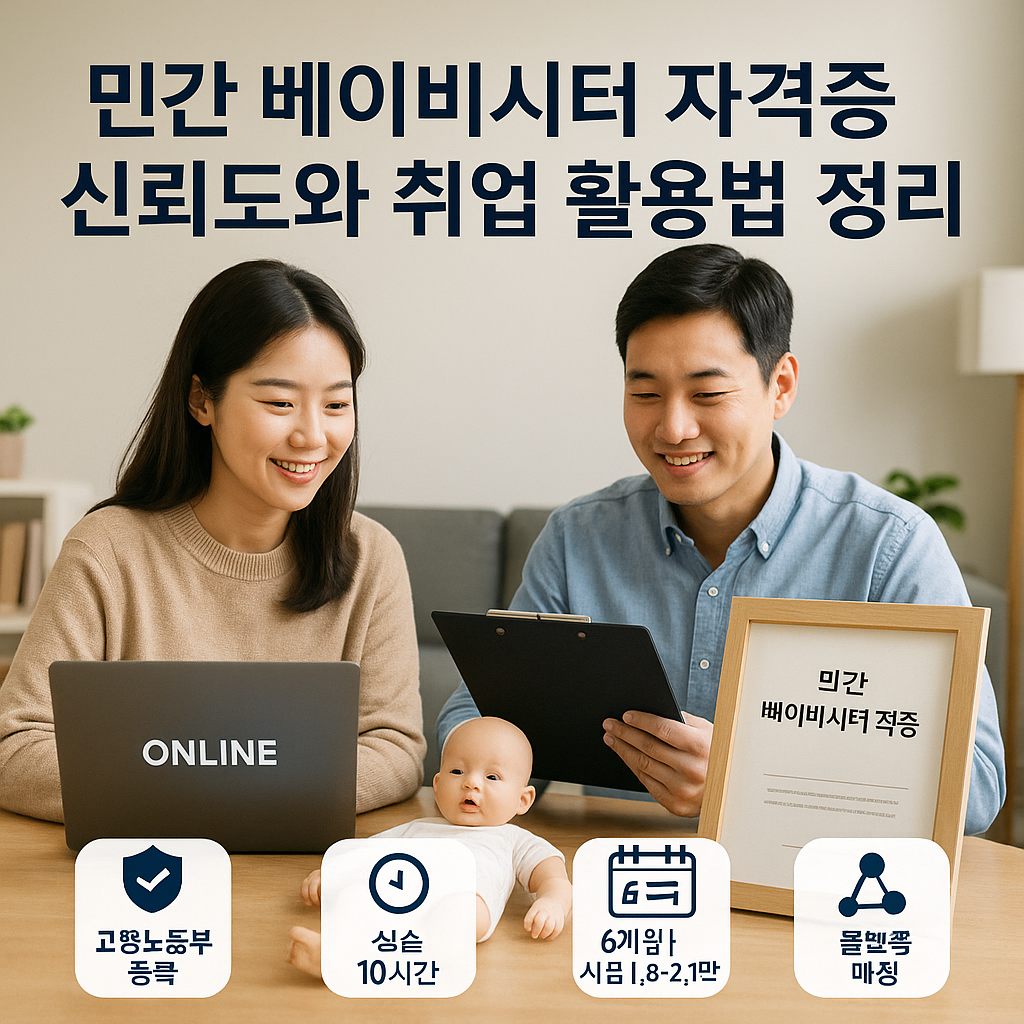 민간 베이비시터 자격증 신뢰도와 취업 활용법 정리