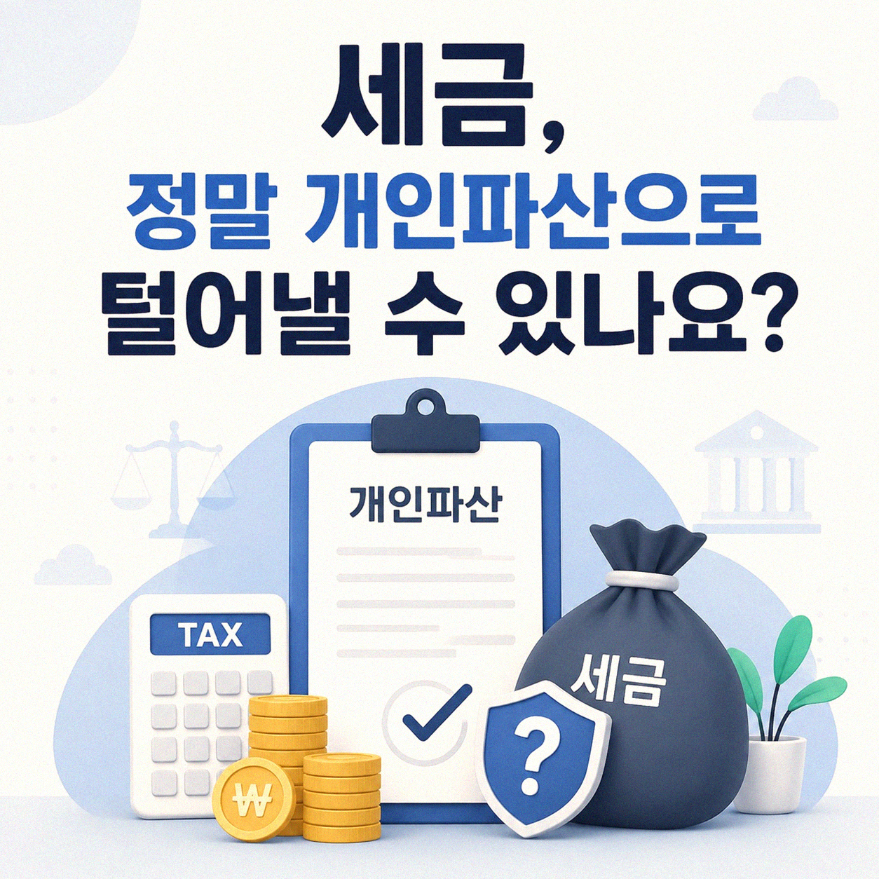 밀린 세금, 개인파산으로 정리할 수 있을까요?