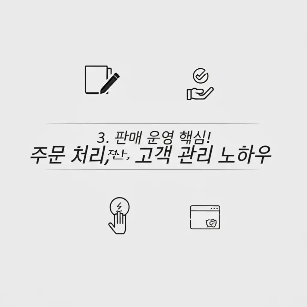 SSG 판매자 센터의 주문 처리, 정산, 고객 관리 핵심 노하우를 시각화한 이미지