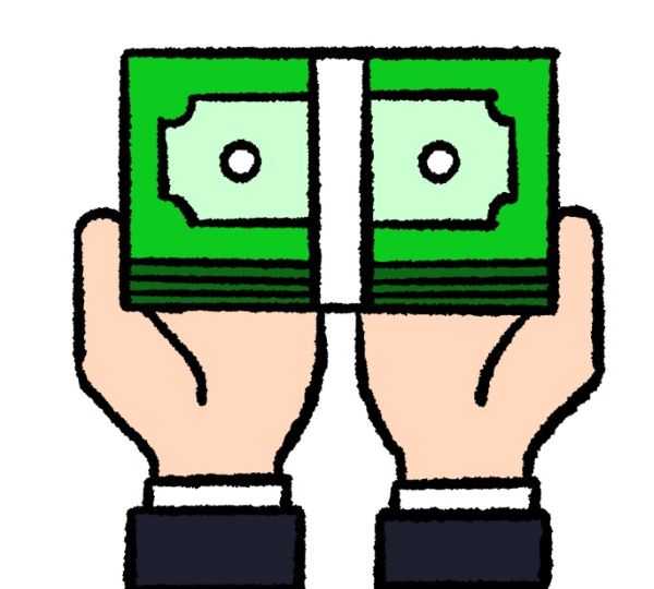 돈을 지원하는 모습