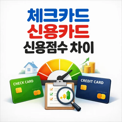 체크카드 신용카드 신용점수 차이 썸네일