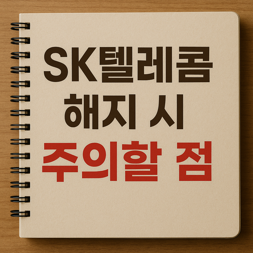 SK텔레콤 해지 시 주의할 점