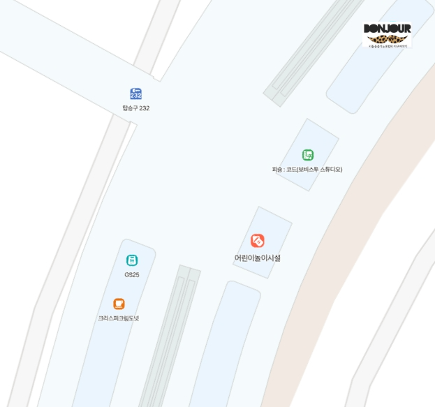 인천공항 유아휴게실, 수유실 약도