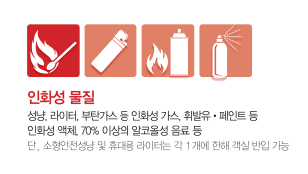 비행기 탑승시 금지물품