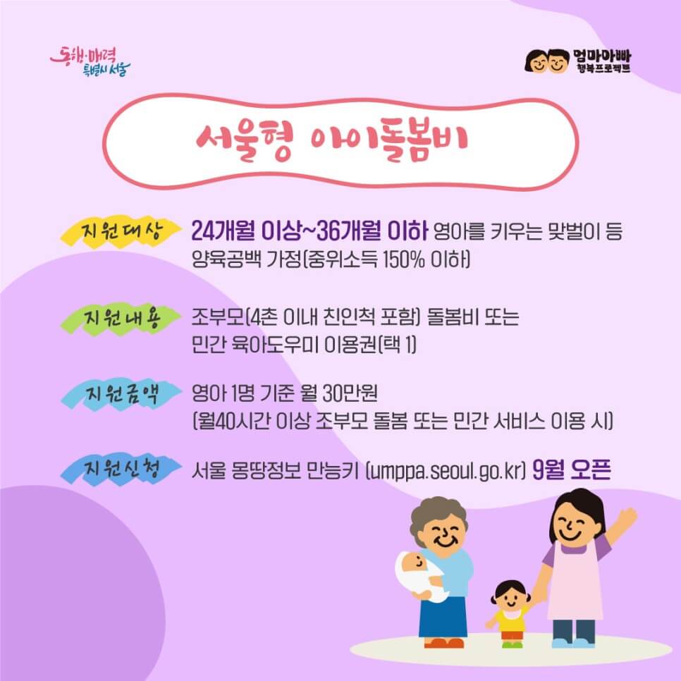 손주 돌봄비 지원방법