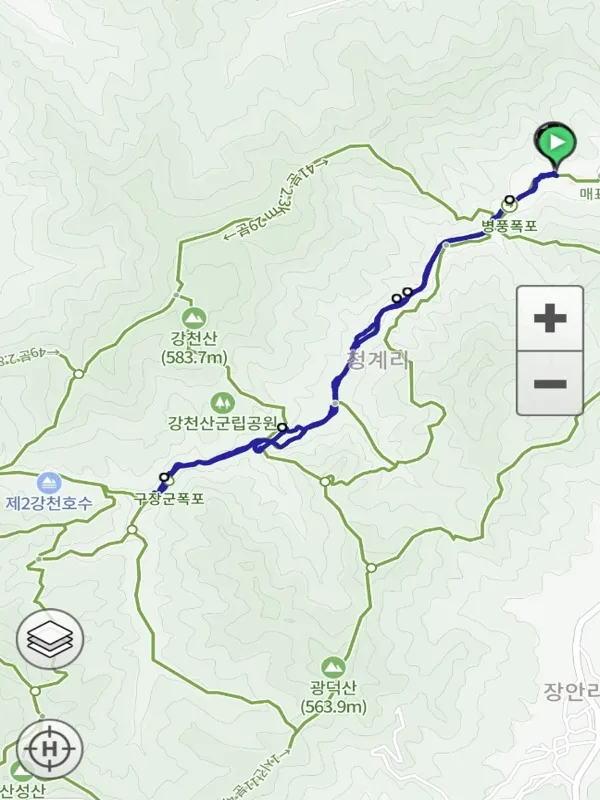 강천산 등산지도