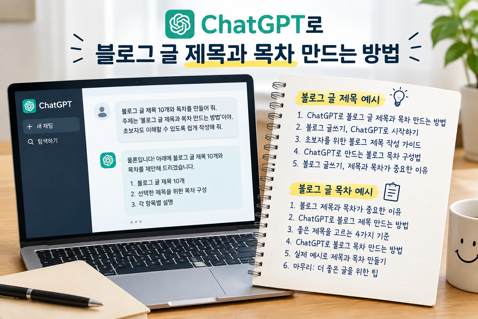 ChatGPT로 블로그 글 제목과 목차 만드는 방법