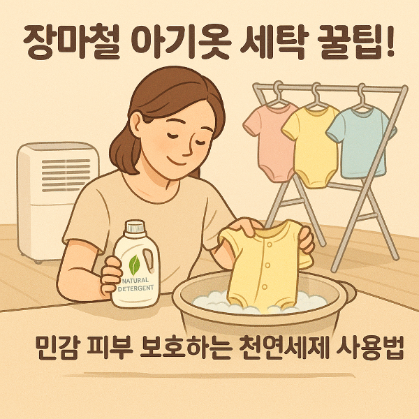 장마철 아기옷 세탁법 썸네일 이미지 입니다.