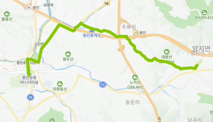 용인-81번-버스-노선-지도