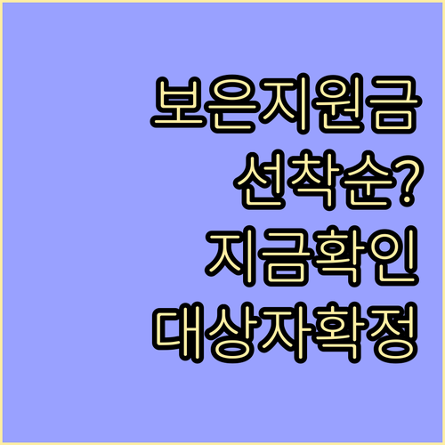 보은 지원금 온라인 신청 방법 및 대..