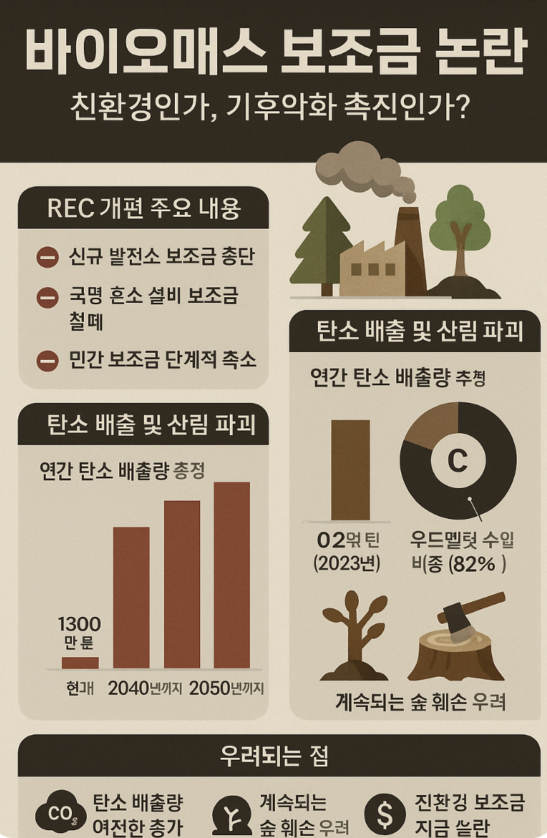 바이오매스 보조금 논란: 친환경인가, 기후악화의 함정인가?