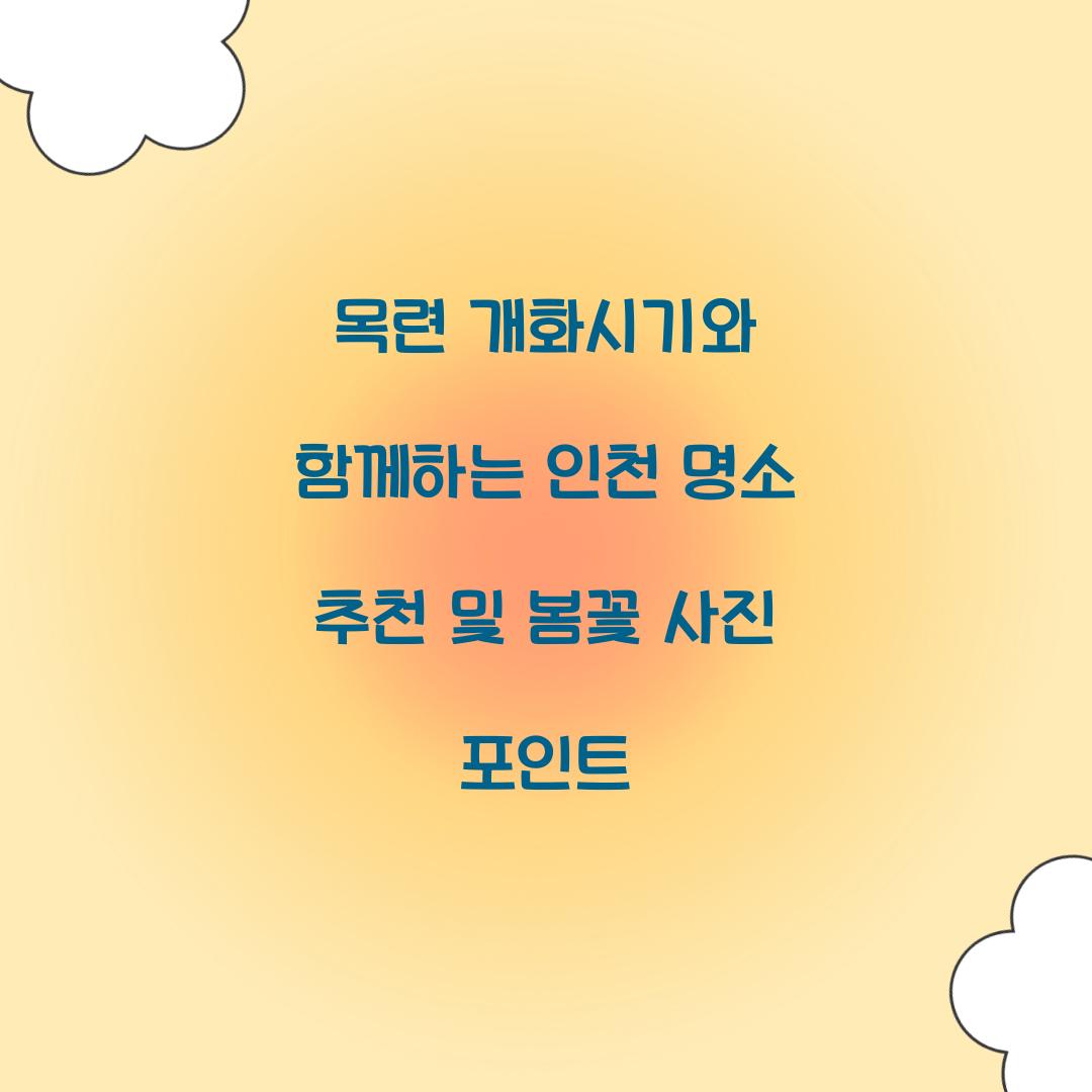 목련 개화시기