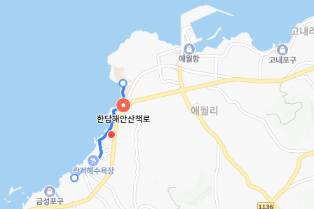 애월한담해안산책로 지도