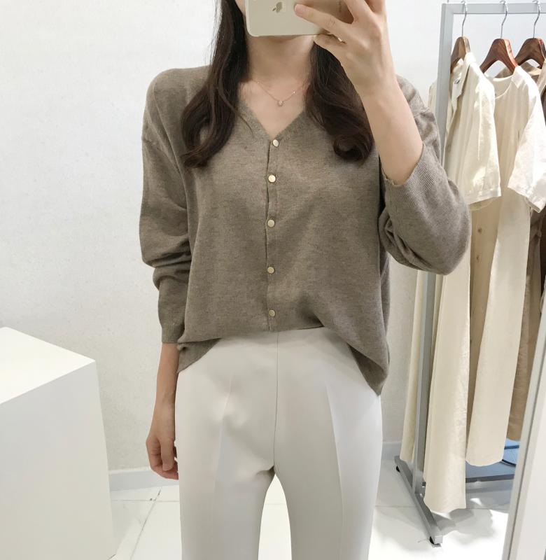 니드 어 데일리 브이넥 가디건 9color