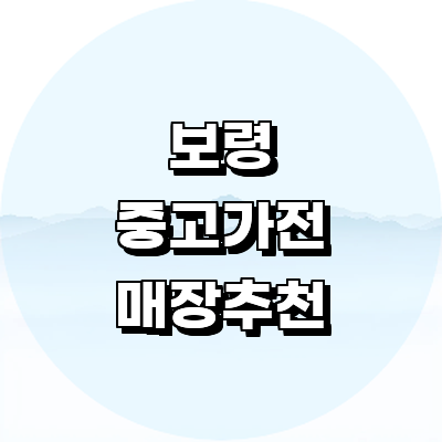 보령시 중고가전