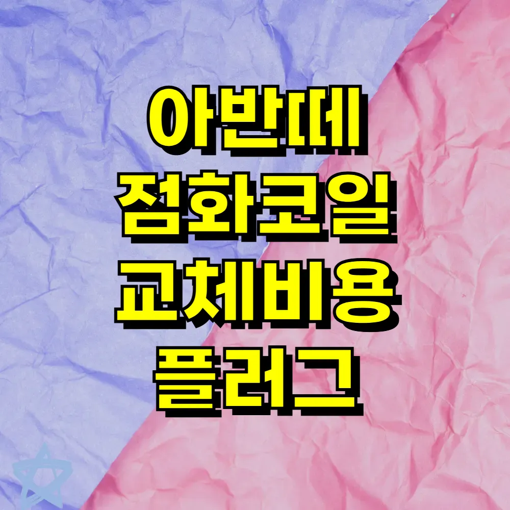 아반떼 점화코일 교체비용 플러그