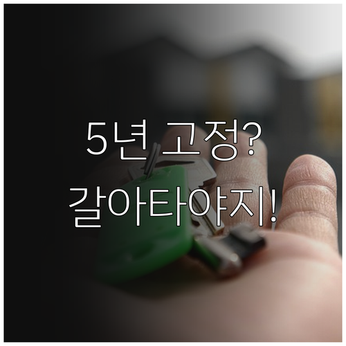 5년 고정금리 후 변동 전환 우리은행..