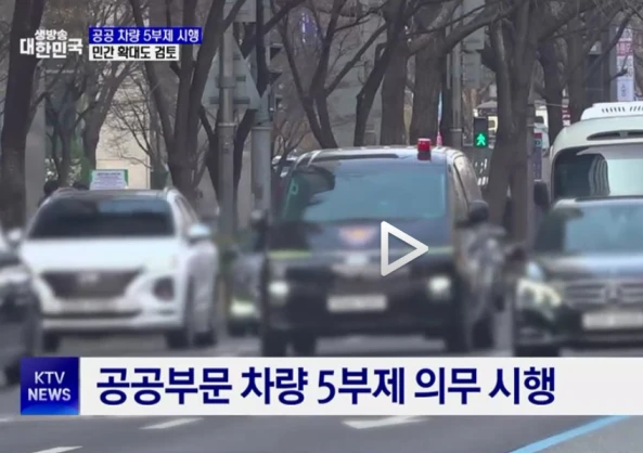 차량 5부제 시행