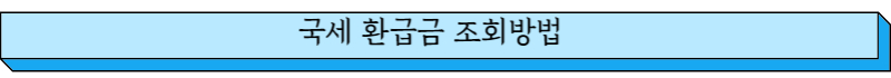 국세환급금 조회방법