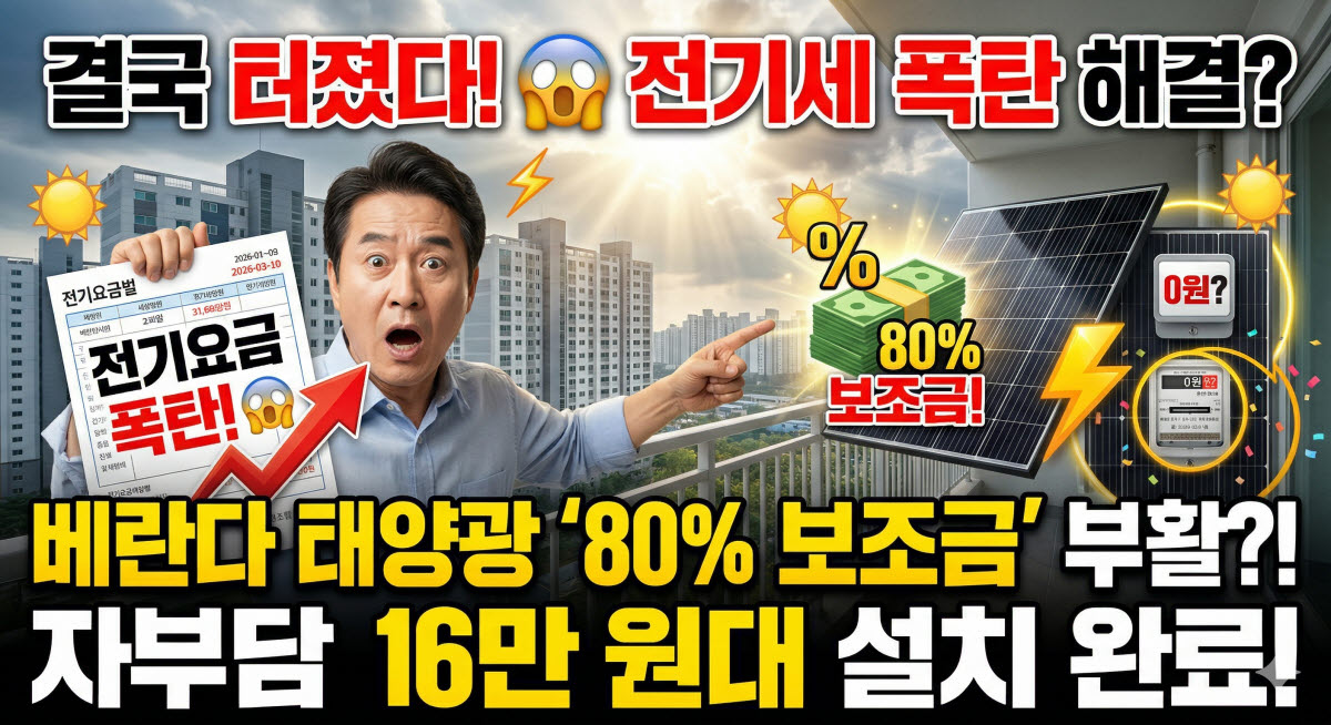 베란다 태양광 '80% 보조금' 부활