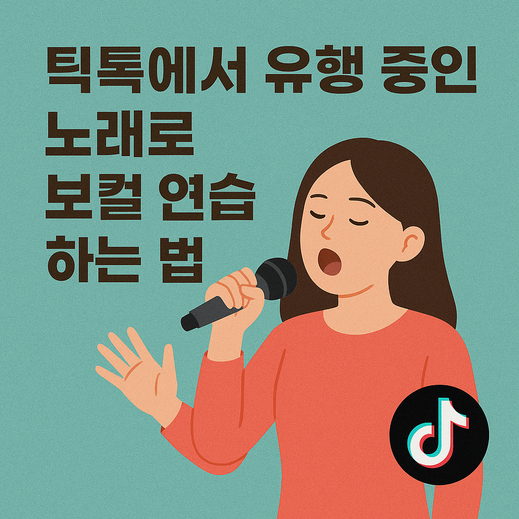 틱톡에서 유행 중인 노래로 보컬 연습하는 법 관련 사진