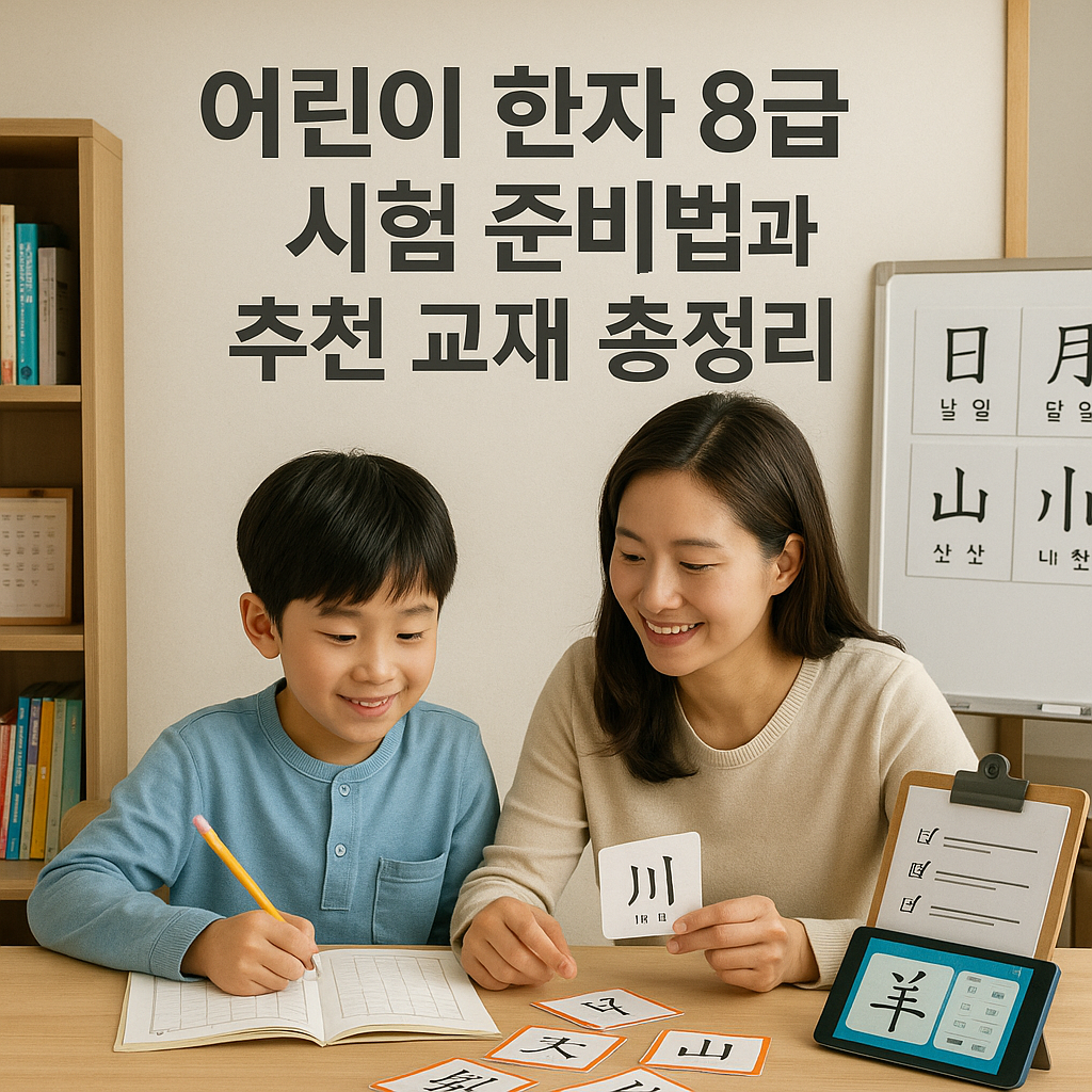 어린이 한자 8급 시험 준비법과 추천 교재 총정리