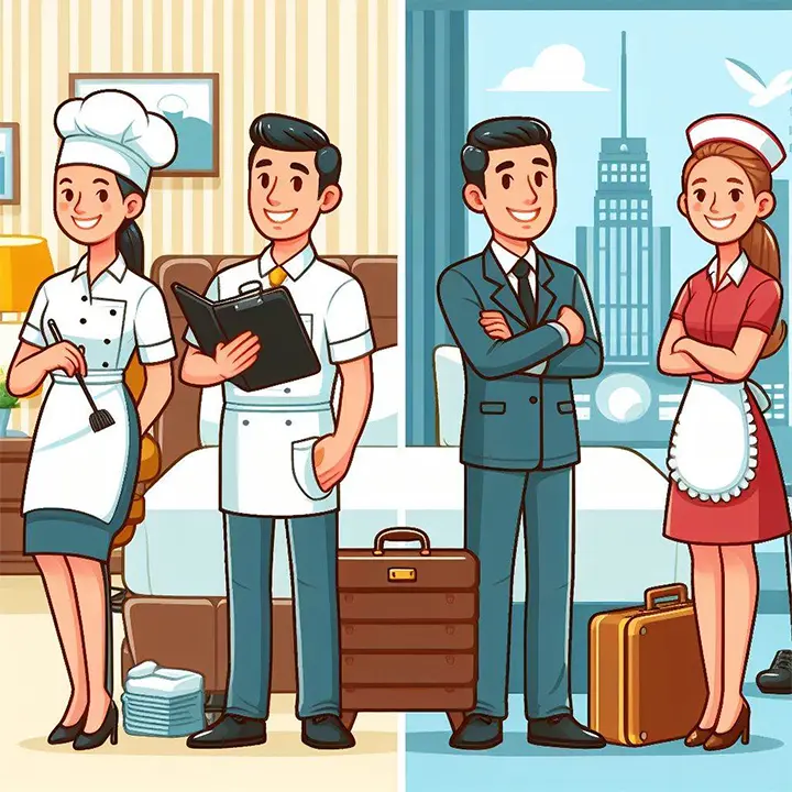 호텔 하우스키퍼 vs 하우스맨 vs 룸메이드 차이점