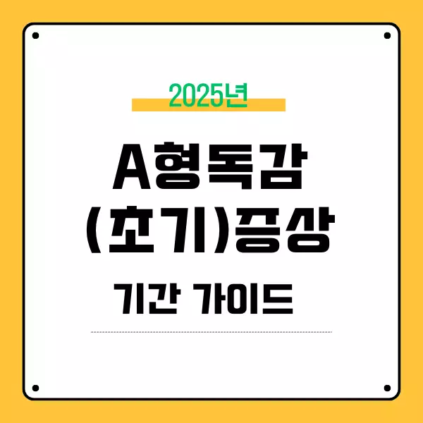 A형 독감 증상