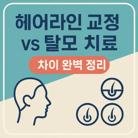 헤어라인 교정과 탈모 치료 차이 완벽 정리