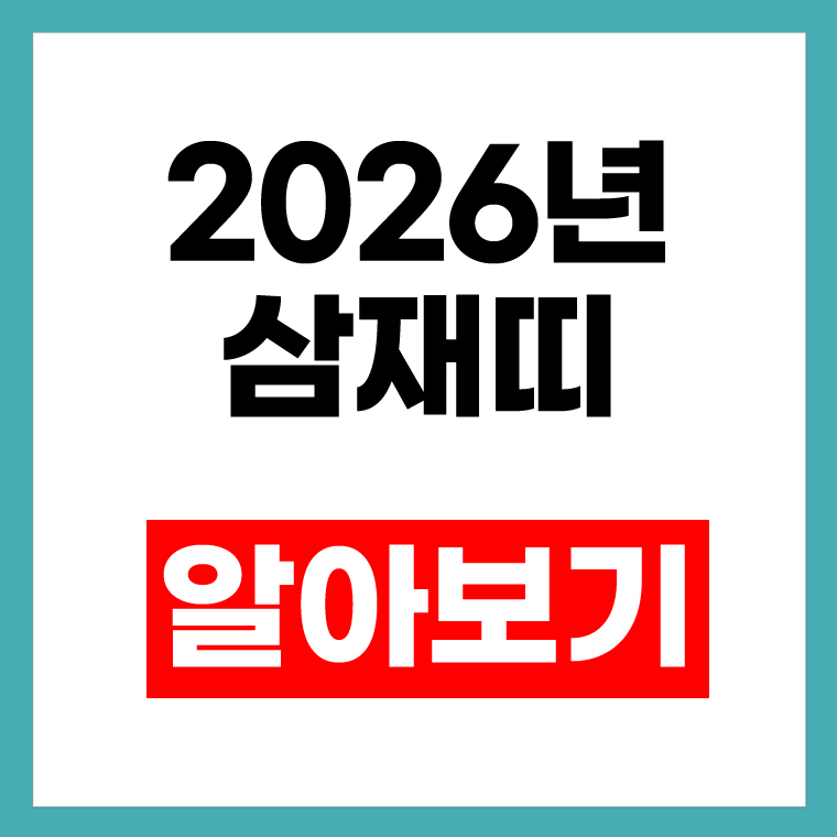 2026년 삼재띠