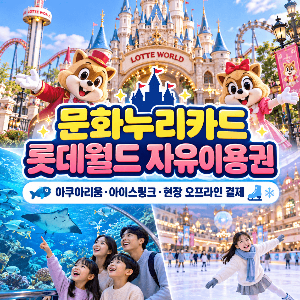문화누리카드-롯데월드-자유이용권-아쿠아리움-아이스링크-현장-오프라인-결제