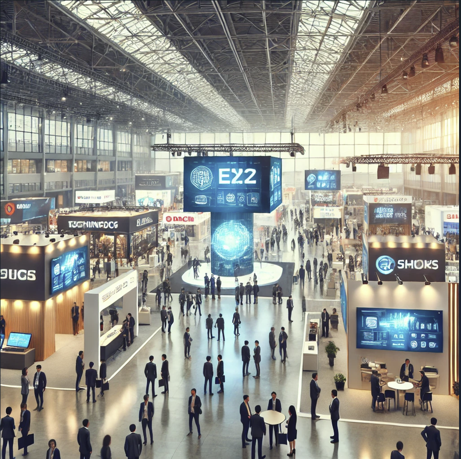 전시장 내부와 부스