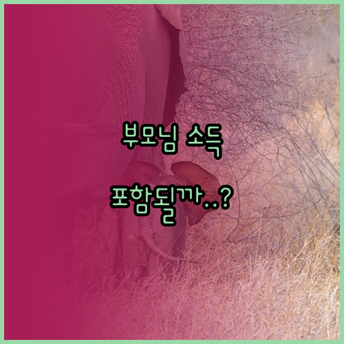 부모님 소득 포함 여부 확인 청년내일..
