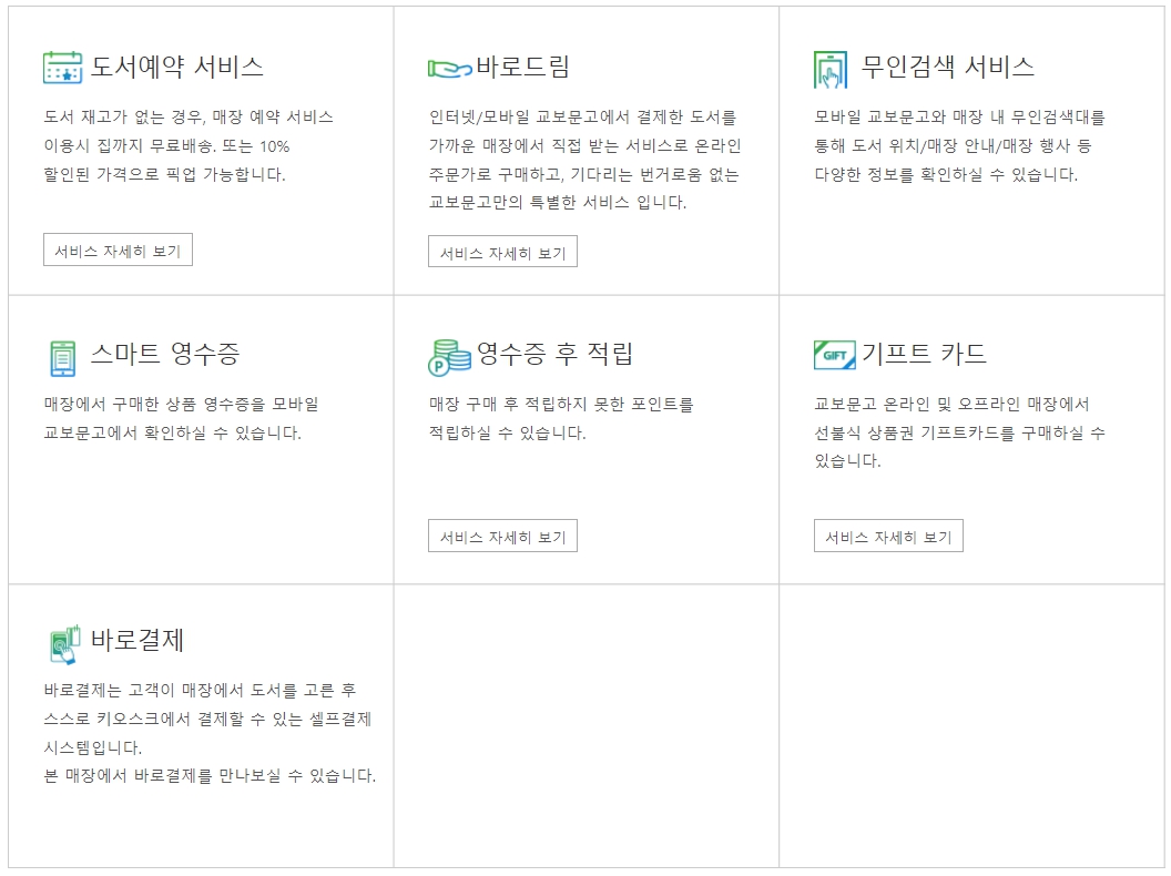 교보문고 청량리점 매장서비스