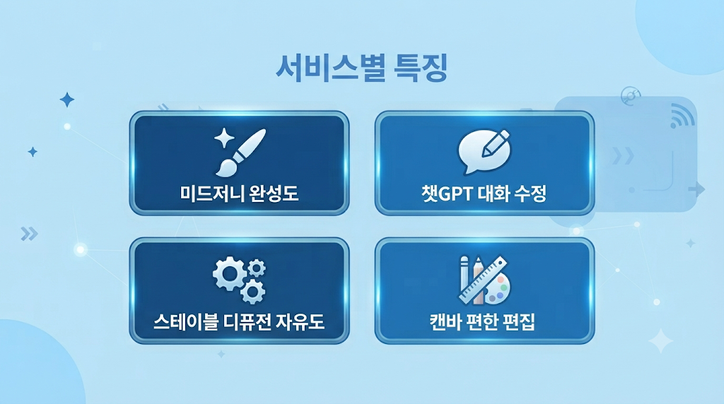 AI 이미지 생성 서비스별 특징 비교