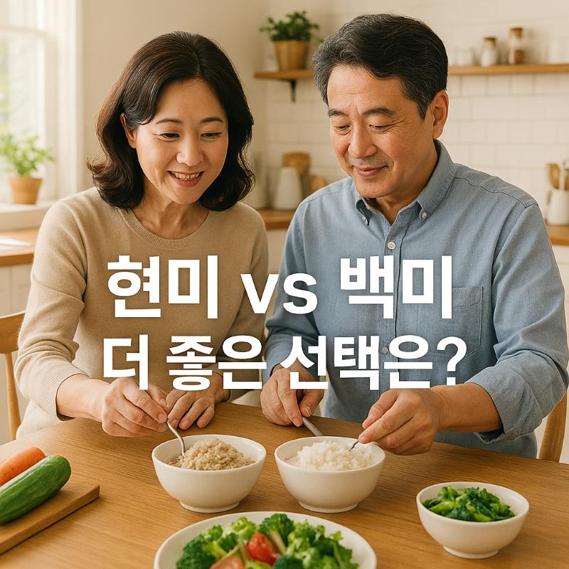 현미 vs 백미 중장년층에게 더 좋은 선택 이미지