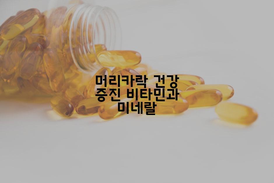 머리카락 건강 증진 비타민과 미네랄