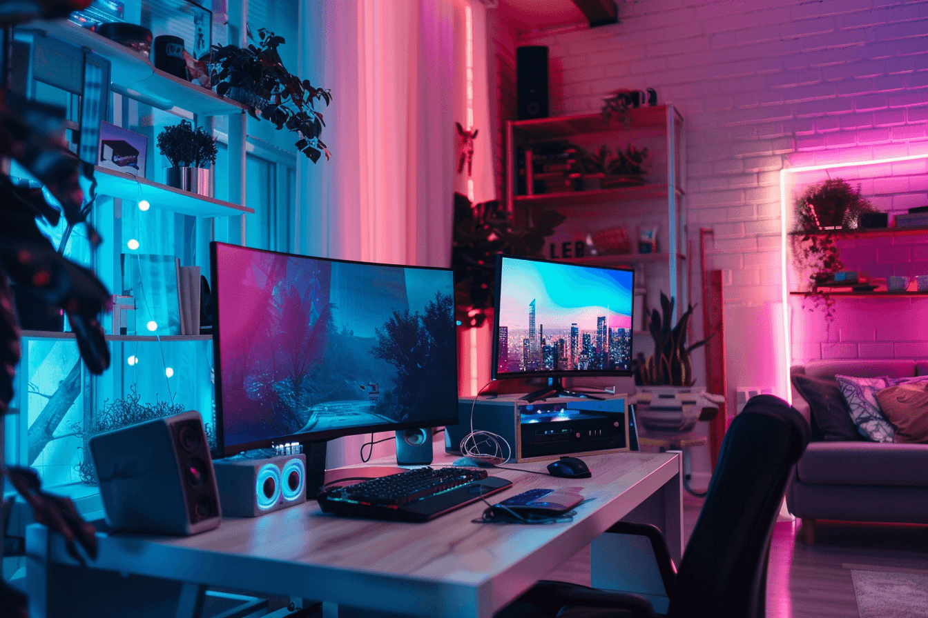 집에-설치-된-스트리밍-장비-이미지