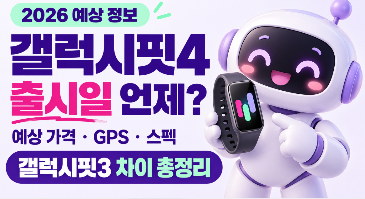 갤럭시핏4 출시일 언제? 2026년 예상 가격&middot;GPS&middot;스펙&middot;갤럭시핏3 차이 총정리