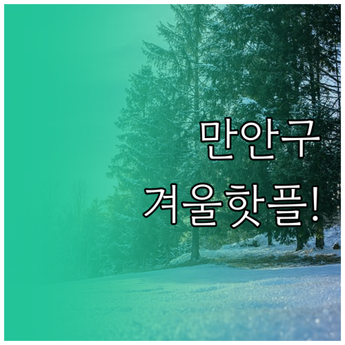 안양 만안구 겨울 나들이 장소 추천 ..