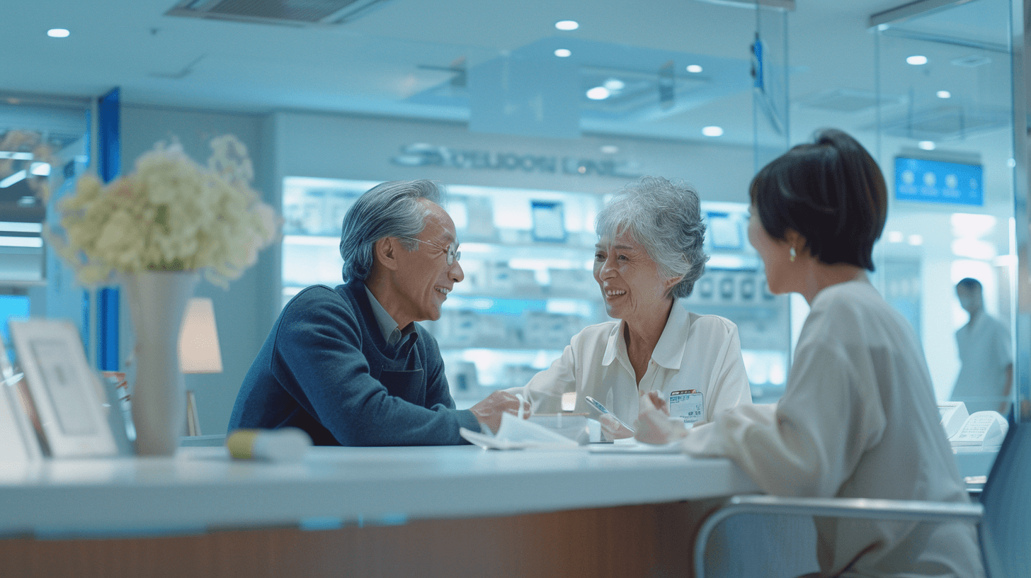 대화를-나누고-있는-노부부와-상담사