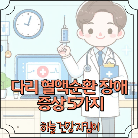 다리 혈액순환 장애 증상 5가지